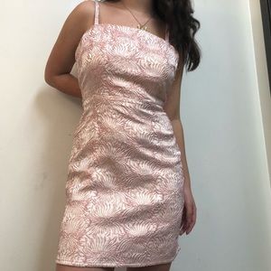 F21 Satin Brocade Dress